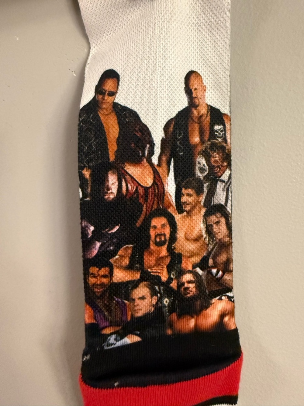 WWE Legends Graphic Crew Socks Wrestling Stone Cold The Rock Kane Mick Foley - Picture 3 of 3